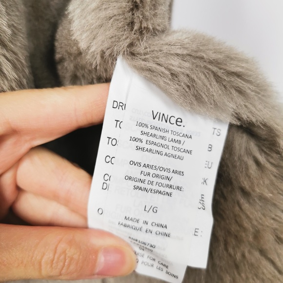 Vince Shearling Long Coat - Picture 7 of 7